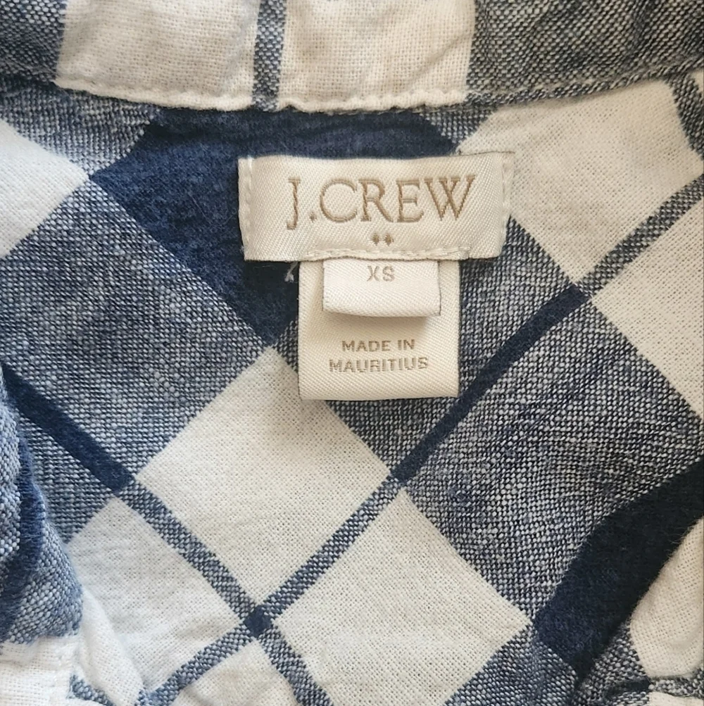 J. Crew Homespun Plaid Popover